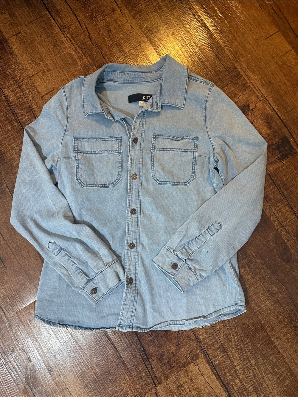 Kut from the Kloth Light Blue Denim Shirt